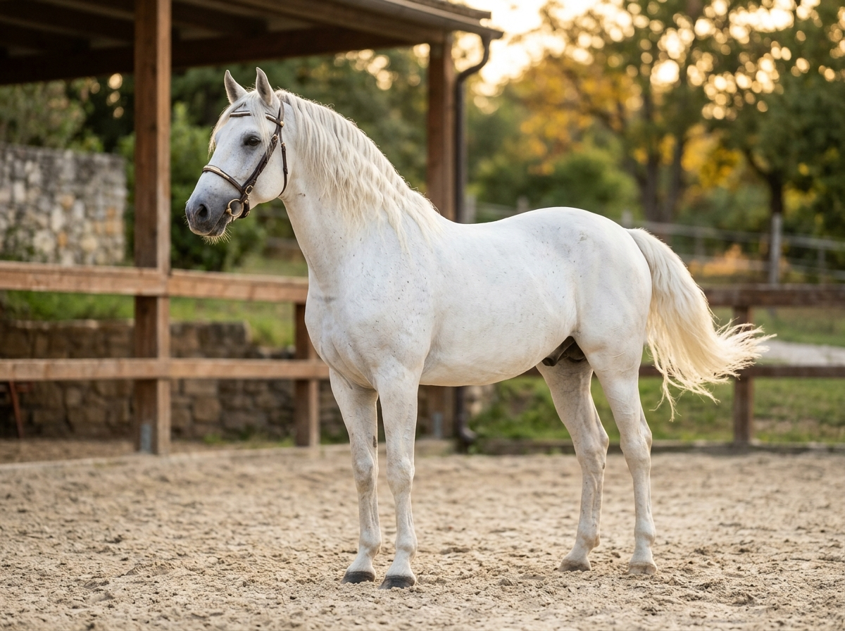 Page: Verkaufspferde – gutsteinhausen. Slot: maestoso trofetta 84 junger reinrassiger lipizzaner. Co